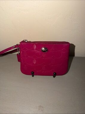 Coach Pink Signature Wristlet